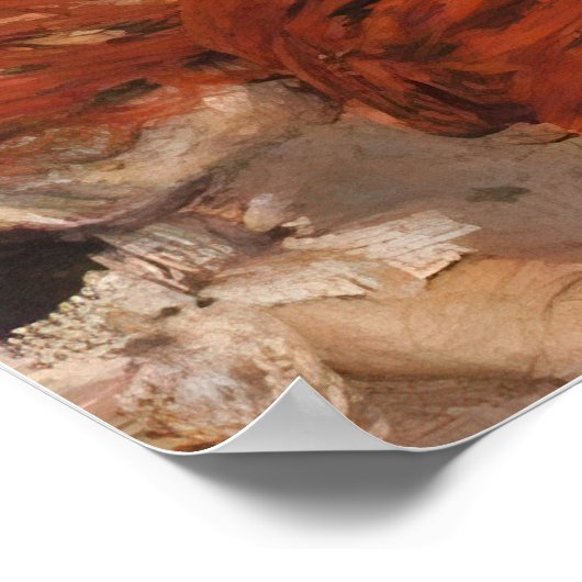 Boldini - Meisje met rode sjaal Poster (Hoek)