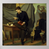 Boldini - Portret van de schilder Alessandro Lanf. Poster (Voorkant)