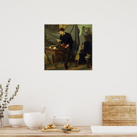 Boldini - Portret van de schilder Alessandro Lanf. Poster (Keuken)