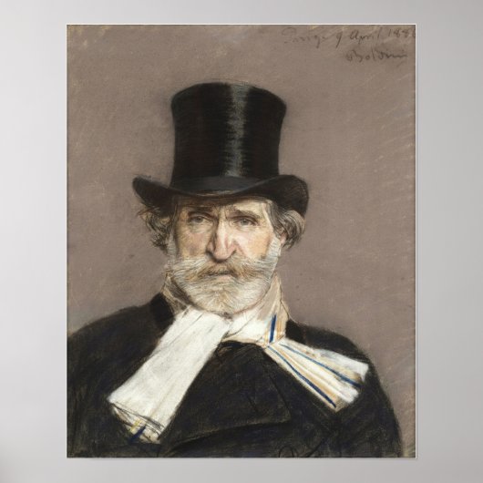 Boldini - Portret van Giuseppe Verdi Poster (Voorkant)
