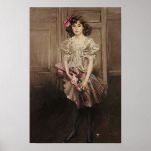 Boldini - Portret van Helen Victoria Crocker Russ… Poster