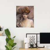 Boldini - Portret van Lucie Gerard Poster (Thuiskantoor)