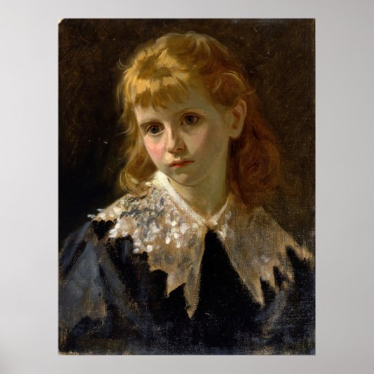 Boldini - Portret van meisje 1860 Poster (Voorkant)