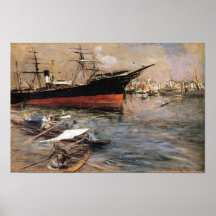 Boldini - Schepen in het San Marcobekken 1899 Poster
