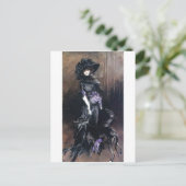 boldini-vrouw en hond-windhond briefkaart (Staand voorkant)