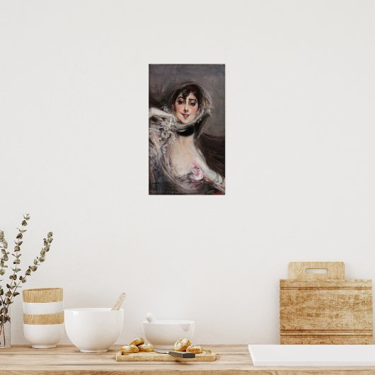 Boldini - Vrouw in handschoenen Poster (Keuken)