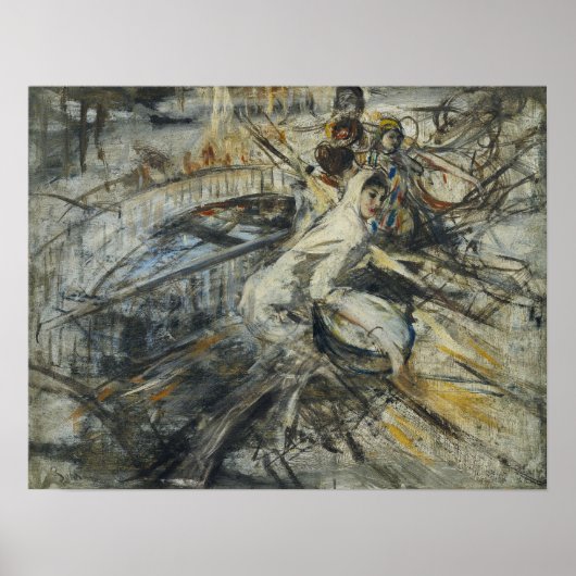 Boldini - Vrouwstudie in Venetië 1887 Poster (Voorkant)