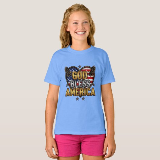 Boldly Blessed  American Spirit T-shirt design  (Voorkant volledig)