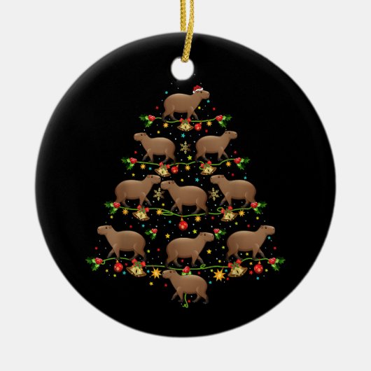 Boldog Karacsonyt Hongaars Vrolijk Kerstcadeau Keramisch Ornament (Voorkant)