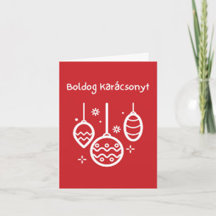 Boldog Karácsonyt Hongaarse kerstmis Kaart