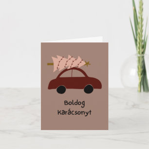 Boldog Karácsonyt Hongaarse kerstmis Kaart