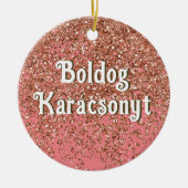Boldog Karácsonyt | Vrolijk kerstfeest in het Hong Keramisch Ornament (Voorkant)