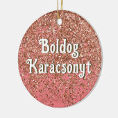 Boldog Karácsonyt | Vrolijk kerstfeest in het Hong Keramisch Ornament (Links)