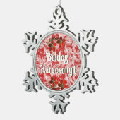 Boldog Karácsonyt | Vrolijk kerstfeest in het Hong Tin Sneeuwvlok Ornament (Rechts)