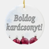 Boldog karácsonyt! Vrolijk kerstfeest in het Honga Keramisch Ornament (Achterkant)