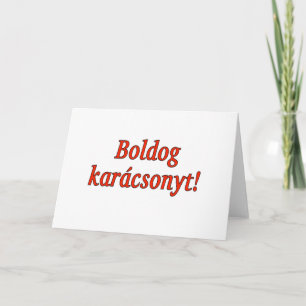 Boldog karácsonyt! Vrolijke Kerstmis in Hongaars Feestdagen Kaart