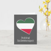 Boldog születésnapot, Hongaarse verjaardag Kaart (Gele Bloem)