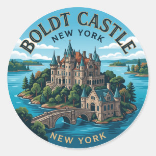 Boldt Castle, Heart Island, Thousand Islands Ronde Sticker