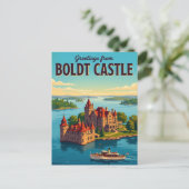 Boldt Castle VS Briefkaart (Staand voorkant)
