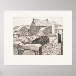Boleigh Farm Cornwall Eleanor Hughes herdruk Poster