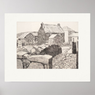 Boleigh Farm Cornwall Eleanor Hughes herdruk Poster