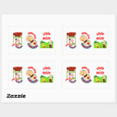 BOLEK EN LOLEK RECHTHOEKIGE STICKER (Vel)