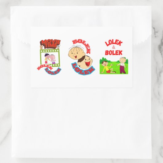 BOLEK EN LOLEK RECHTHOEKIGE STICKER (Tas)