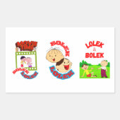 BOLEK EN LOLEK RECHTHOEKIGE STICKER (Voorkant)