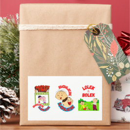 BOLEK EN LOLEK RECHTHOEKIGE STICKER