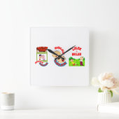 BOLEK EN LOLEK VIERKANTE KLOK (Huis)