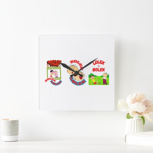 BOLEK EN LOLEK VIERKANTE KLOK (Huis)