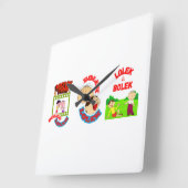 BOLEK EN LOLEK VIERKANTE KLOK (Hoek)