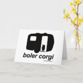 Boler Corgi Note Kaart - Pembroke (Gele Bloem)