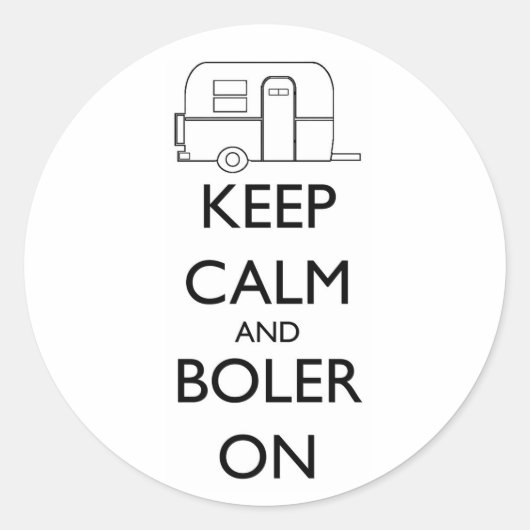 Boler sticker - houd kalm en boler aan (Voorkant)