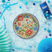 Boleslawiec Poolse aardewerk bloemenpapier Bord se (Feest)