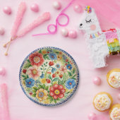 Boleslawiec Poolse aardewerk bloemenpapier Bord se (Feest)