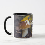 Bolete paddenstoel met gele bladeren mok (Links)