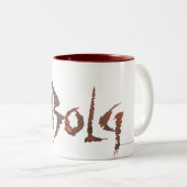 Bolg-naam Tweekleurige Koffiemok (Voorkant rechts)