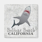 Bolinas Beach California shark magnet (Voorkant)