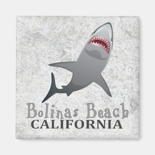 Bolinas Beach California shark magnet (Voorkant)