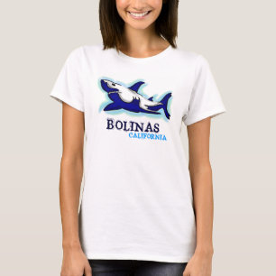 Bolinas California dames blauwe haai tank