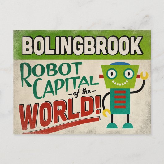 Bolingbrook Illinois Robot - Funny  Briefkaart (Voorkant)