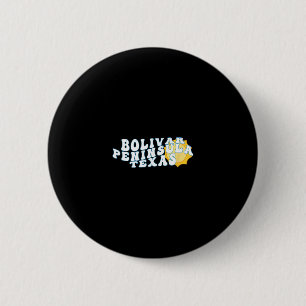 Bolivar schiereiland Texas Tx zonsopgang vakantie Ronde Button 5,7 Cm