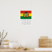 Bolivia 2026 Calendar, Large, Bolivian Flag Poster (Keuken)