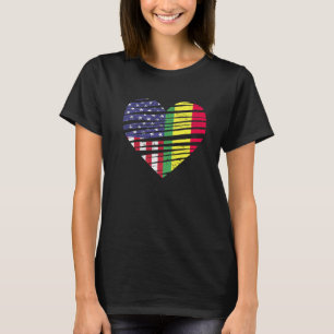 Bolivia American Grown Heart USA Patriot Heritage T-shirt
