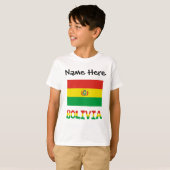 Bolivia and Bolivian Flag with Your Name T-shirt (Voorkant volledig)