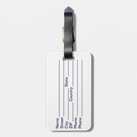 Bolivia* Bagagelabel (Achterkant verticaal)