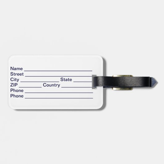 Bolivia* Bagagelabel (Achterkant horizontaal)