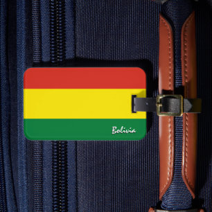 Bolivia Bagagelabels, patriottische Boliviaanse vl Bagagelabel
