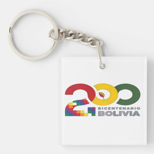 Bolivia bicentenario 200 años  sleutelhanger (voorkant)